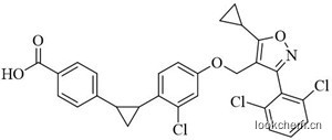 4-(2-(2-chloro-4-((5-cyclopropyl-3-(2,6-dichlorophenyl)isoxazol-4-yl)methoxy)phenyl)cyclopropyl)benzoic acid